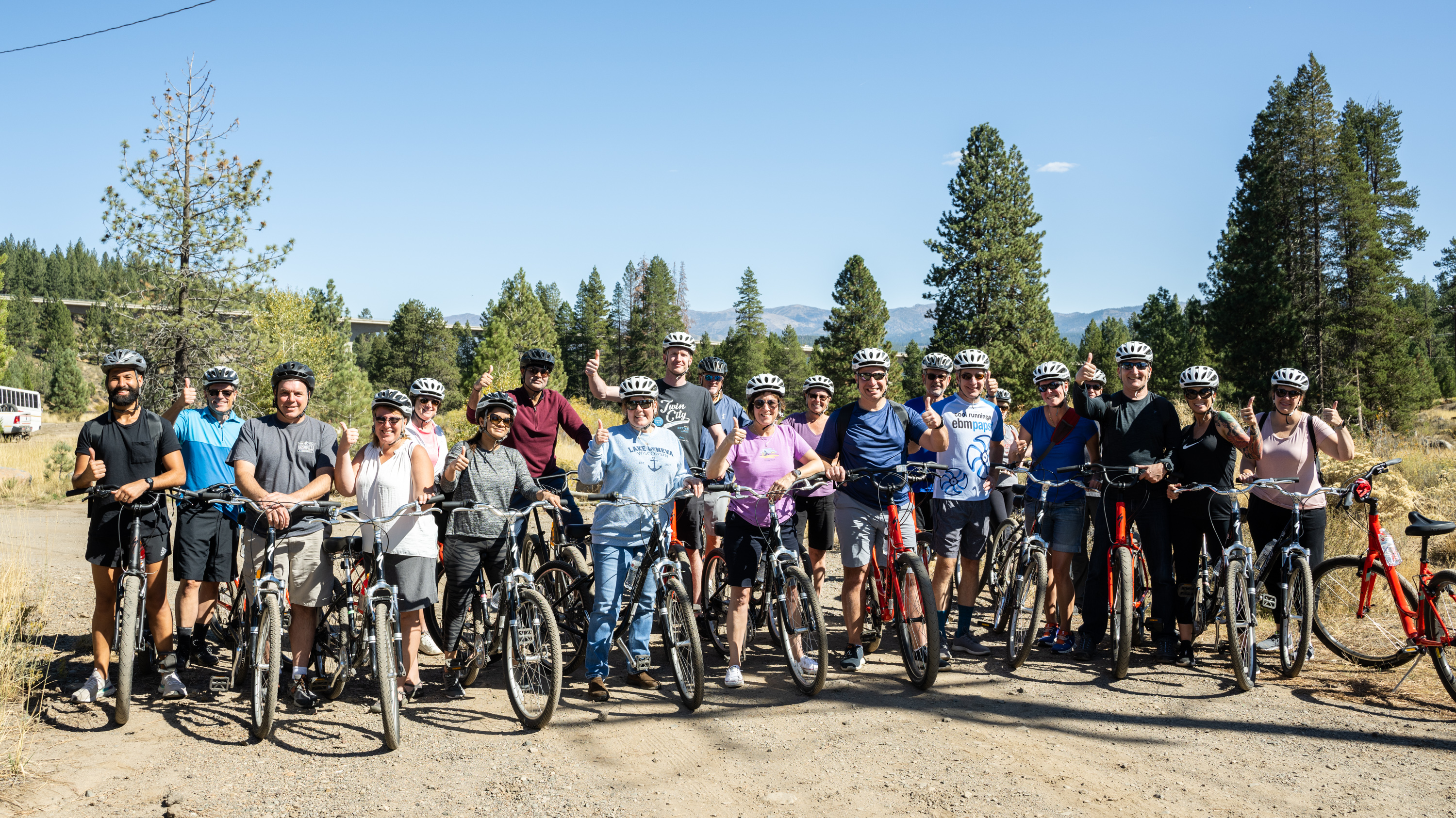 2022 AMCA Annual Meeting attendees go biking along Truckee River.